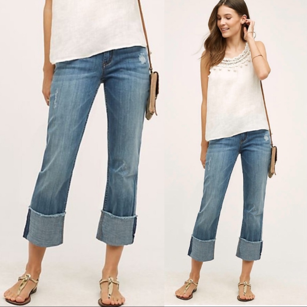 ❤️HP❤️ Anthropologie Pilcro Hyphen Cuff Jean